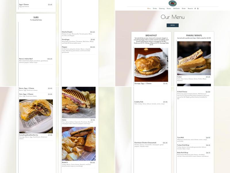 Charleston Cafe Menu