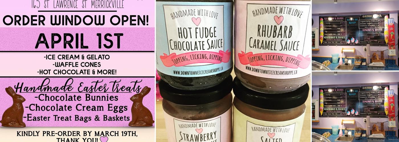 Downtowne Ice Cream Shoppe Menu