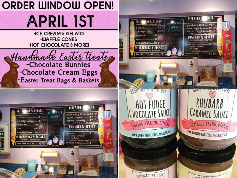 Downtowne Ice Cream Shoppe Menu