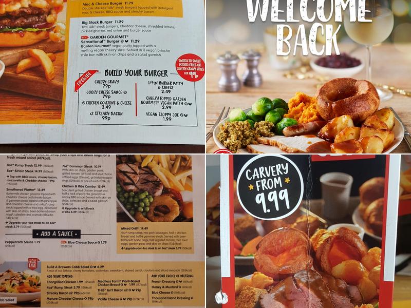 Great Yarmouth Brewers Fayre Menu
