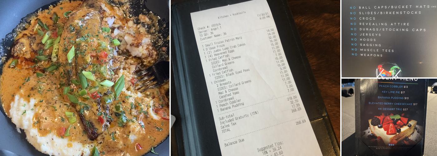 Kitchen + Kocktails Menu