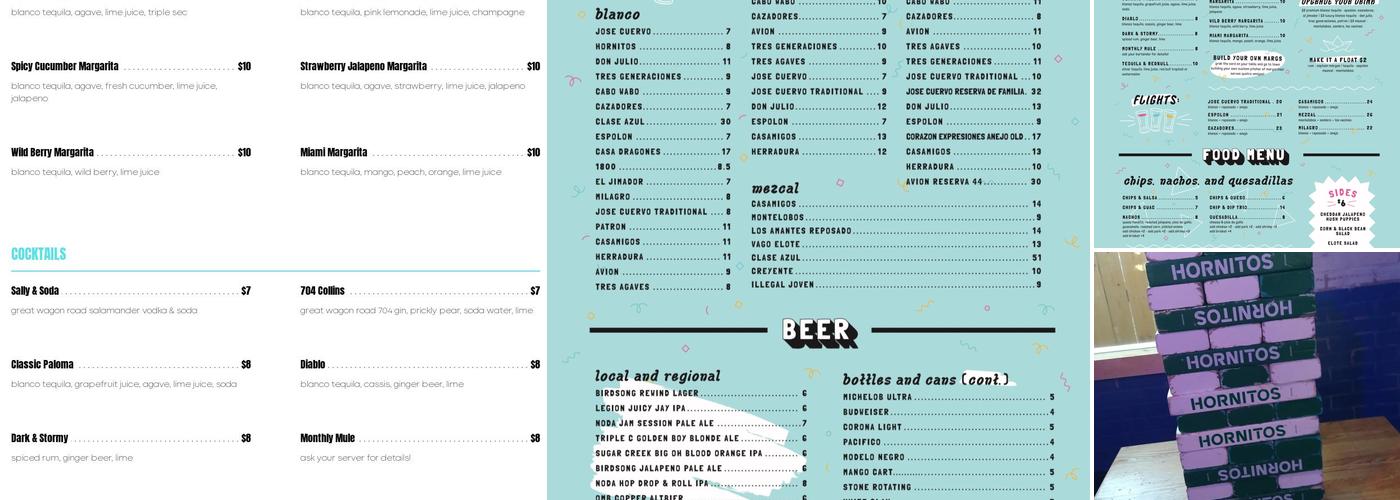 Bargarita Menu