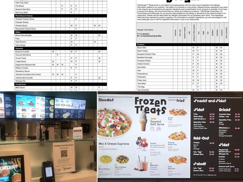 Odd Burger Menu