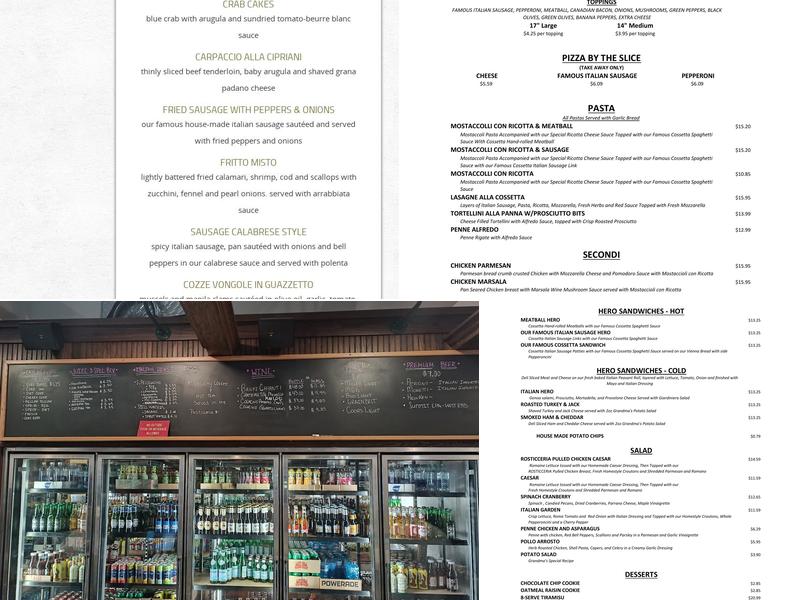 Pasticceria Menu