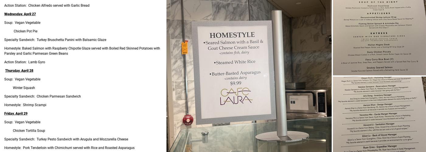 Cafe Laura Menu