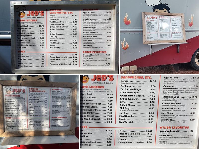 Jed's Lunchwagon Menu