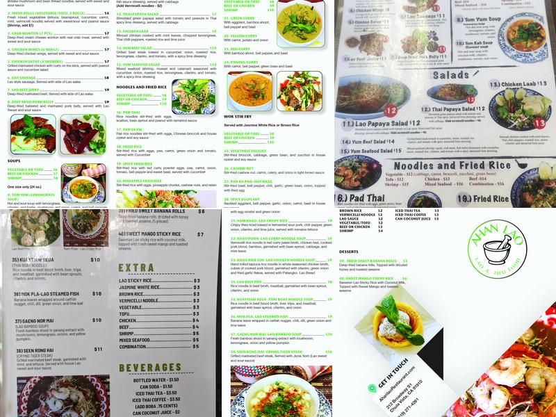 Ahan Lao Menu