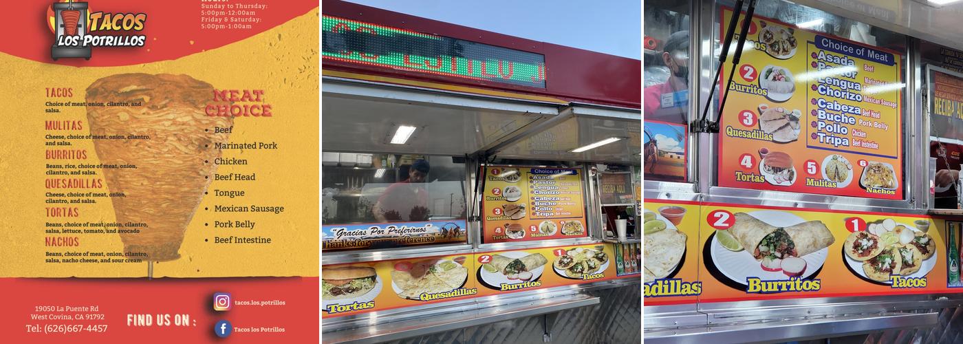 Tacos los Potrillos Menu