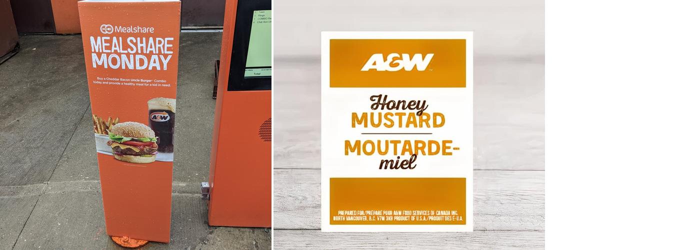 A&W Canada Menu