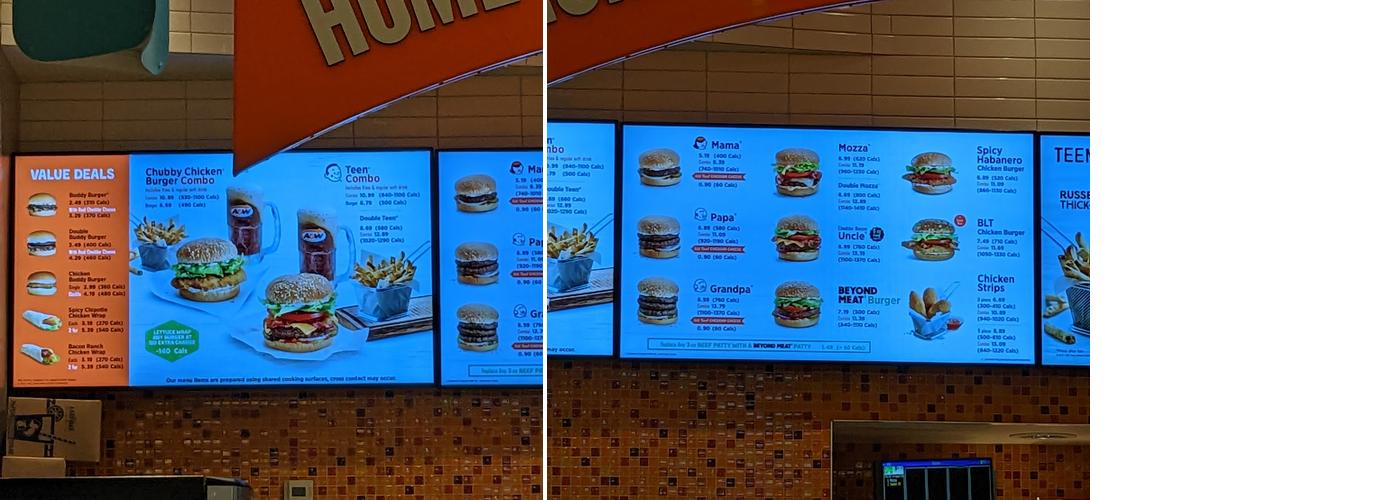 A&W Canada Menu