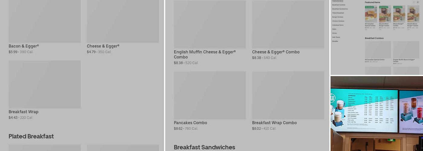 A&W Canada Menu