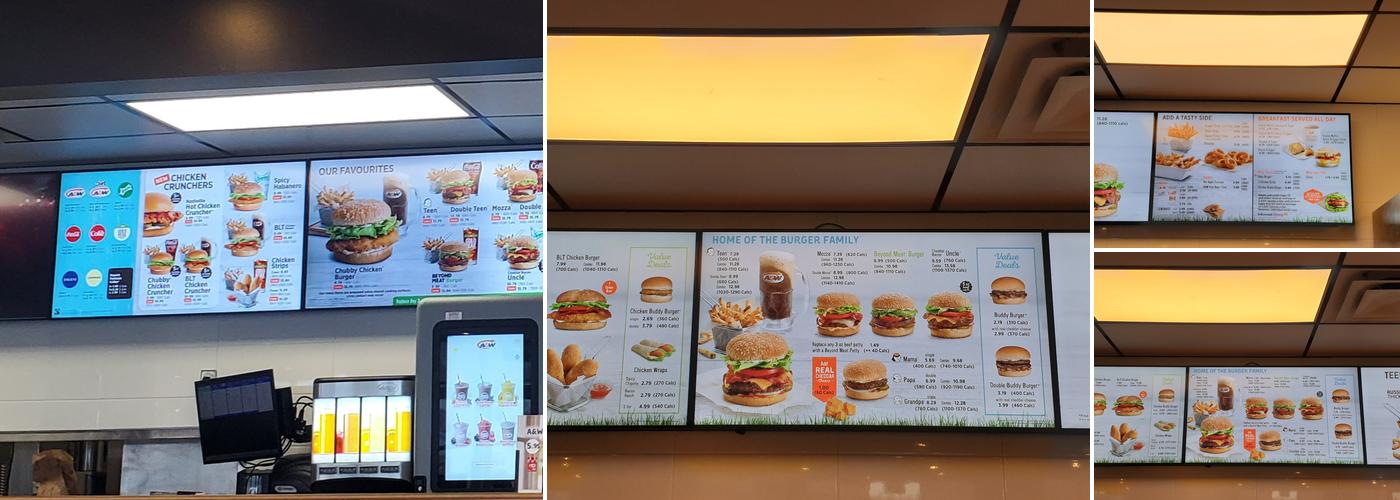 A&W Canada Menu