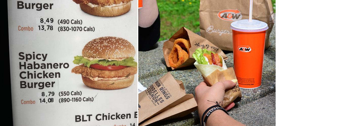 A&W Canada Menu