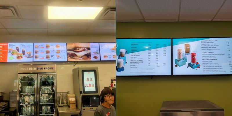 A&W Canada Menu