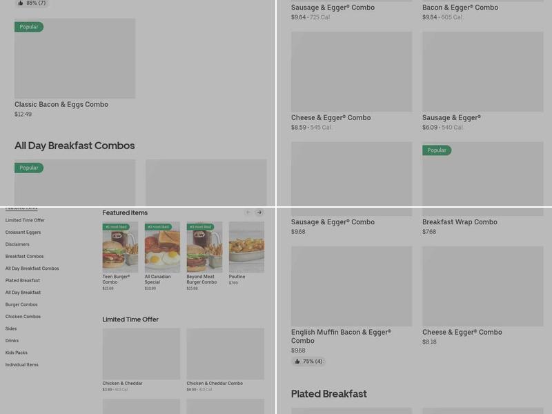 A&W Canada Menu