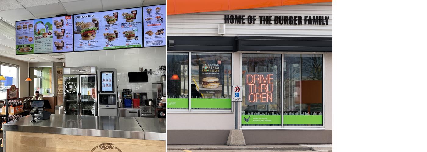 A&W Canada Menu