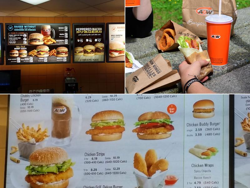 A&W Canada Menu