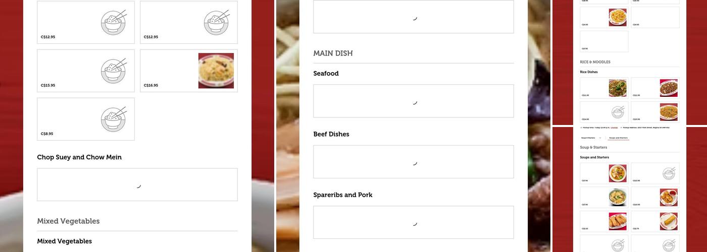 Rose Garden Menu