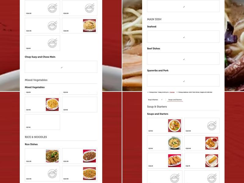 Rose Garden Menu