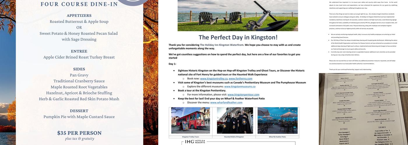 Holiday Inn Kingston-Waterfront by IHG Menu