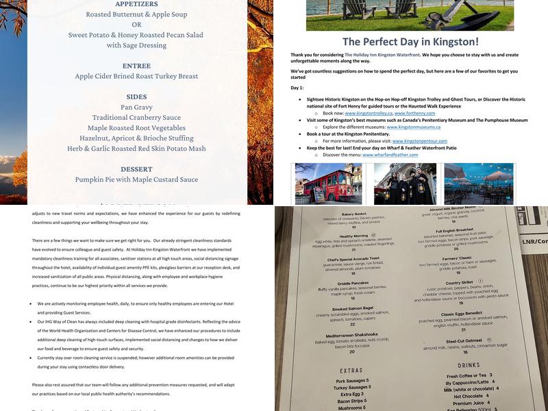 Holiday Inn Kingston-Waterfront by IHG Menu