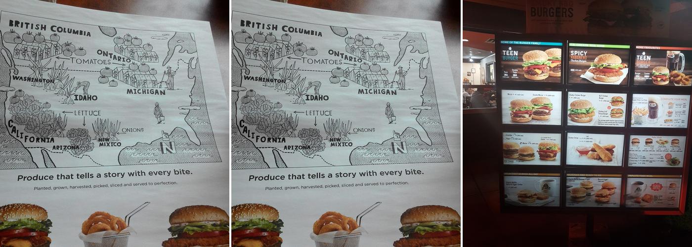 A&W Canada Menu