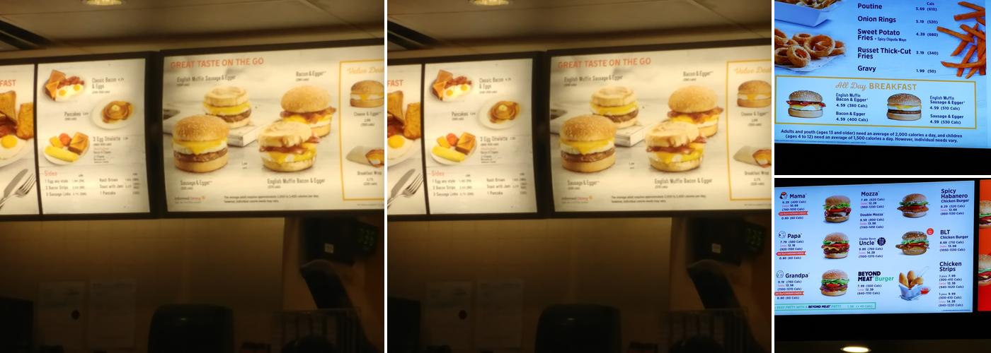 A&W Canada Menu