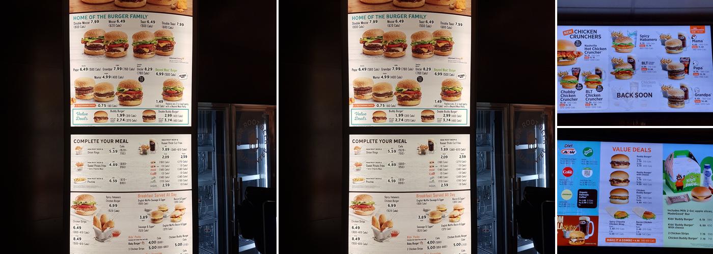A&W Canada Menu