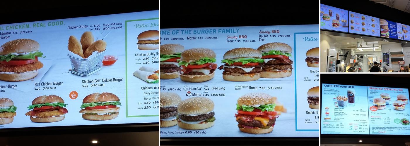 A&W Canada Menu