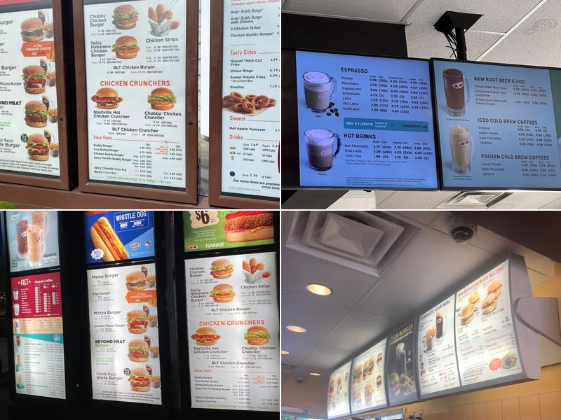 A&W Canada Menu