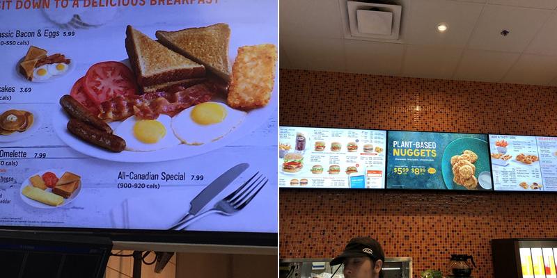 A&W Canada Menu