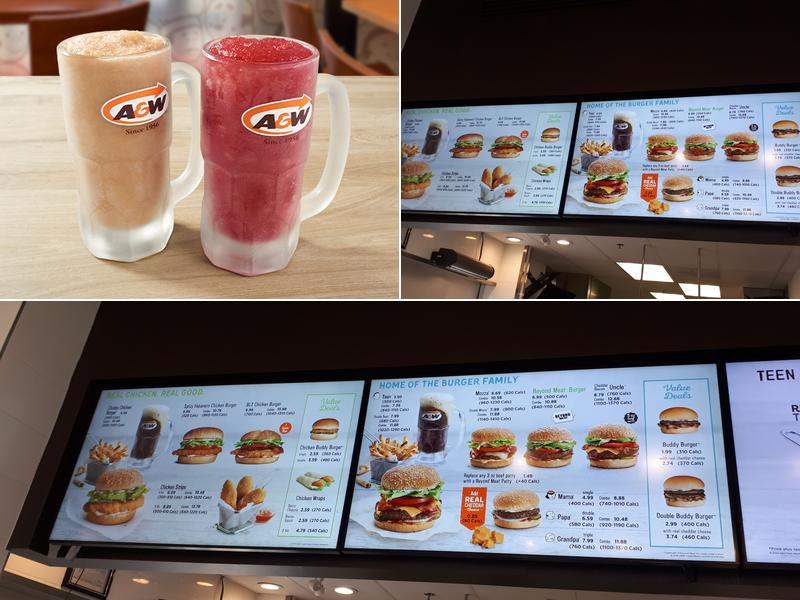 A&W Canada Menu