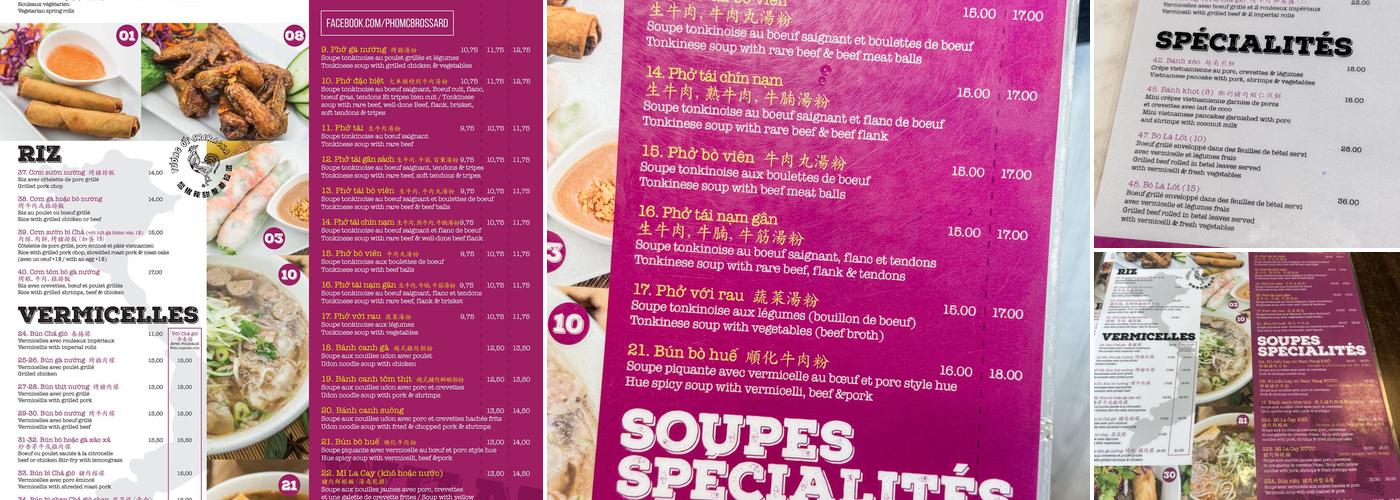 Phở MC Brossard Menu