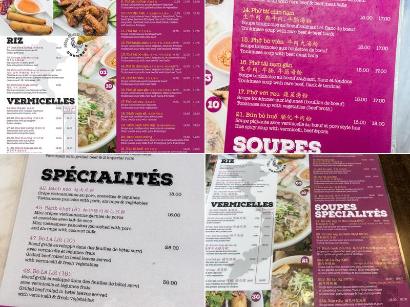Phở MC Brossard Menu