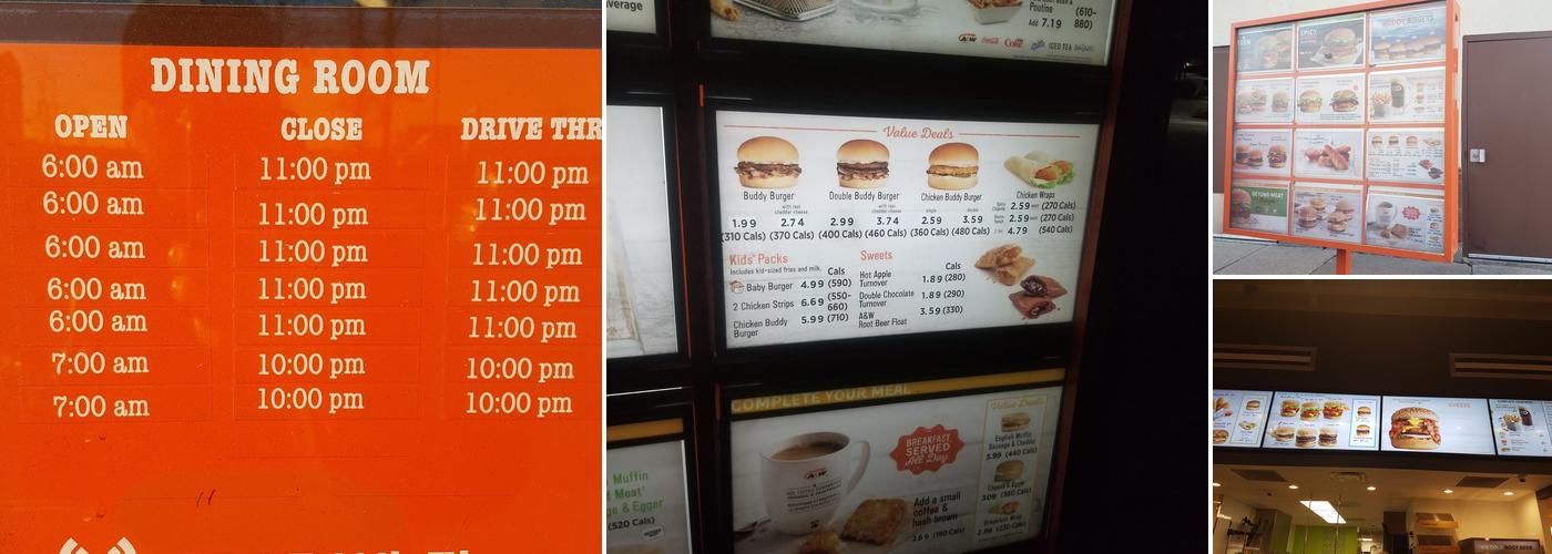 A&W Canada Menu