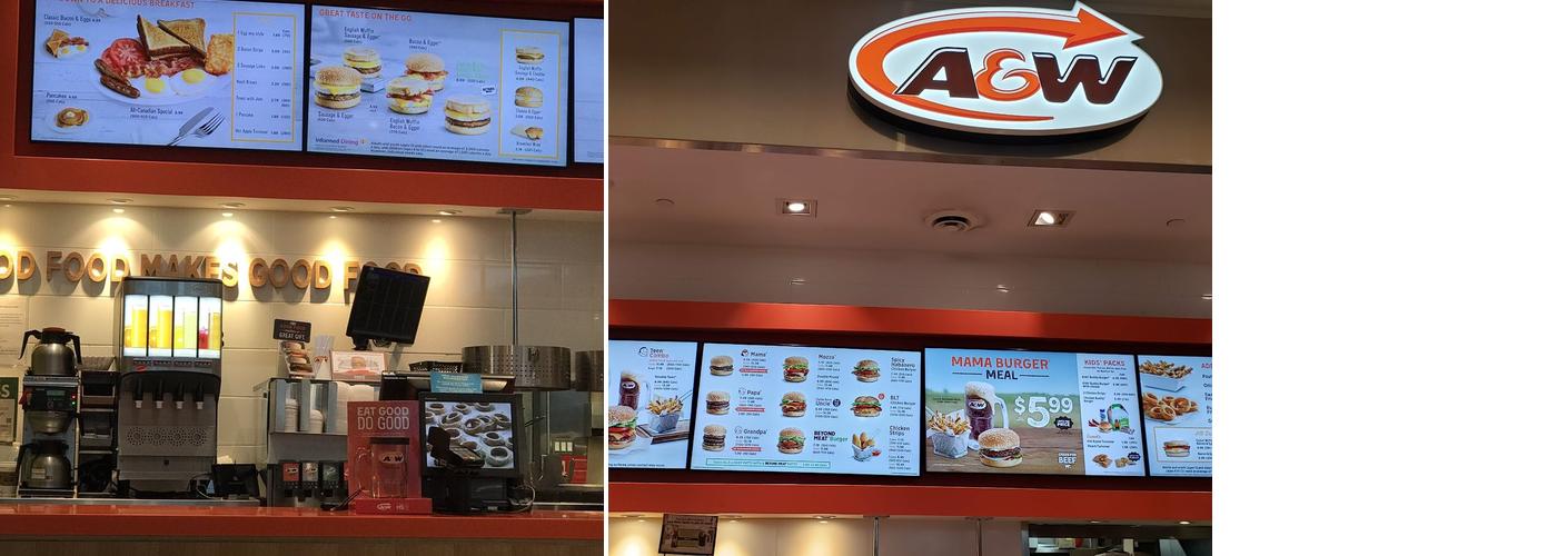 A&W Canada Menu