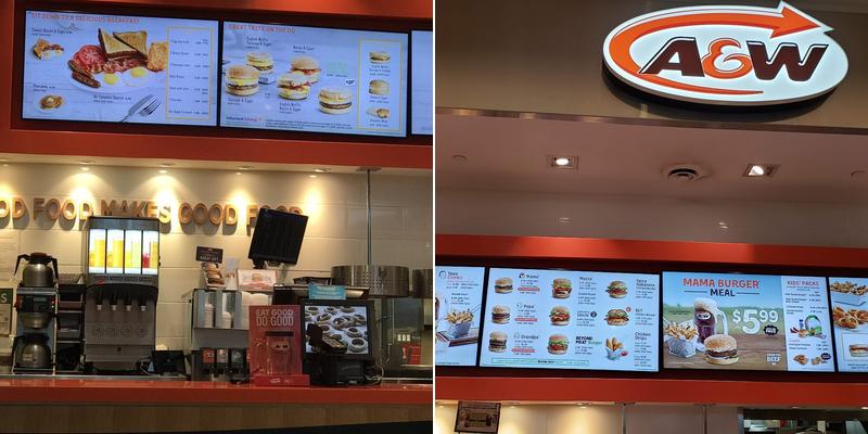 A&W Canada Menu