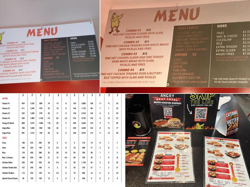 Angry Chickz - Panorama City Menu