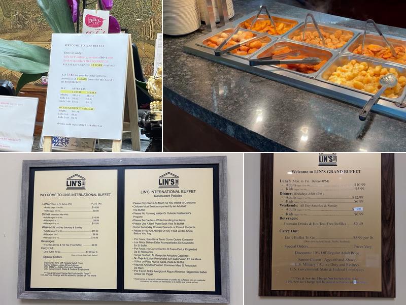 Lin’s International Buffet Menu