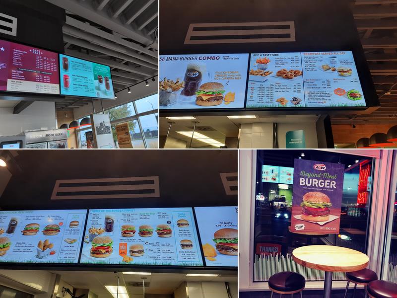 A&W Canada Menu