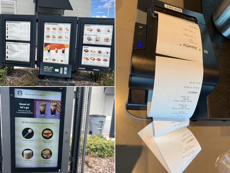 Starbucks Menu