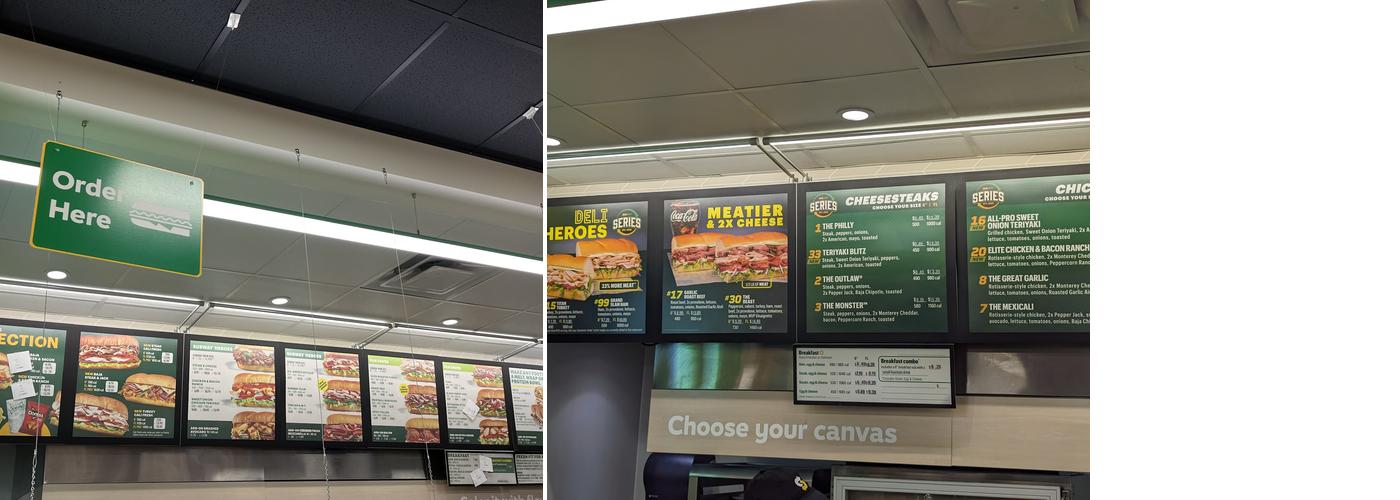 Subway Menu