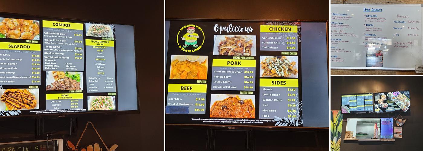 Opulicious Poke & Hawaiian Plate Lunch Menu