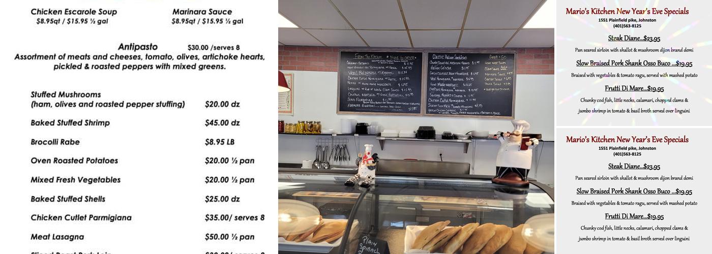 Mario's Kitchen & Catering Menu