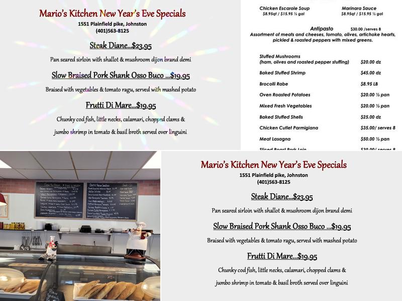 Mario's Kitchen & Catering Menu