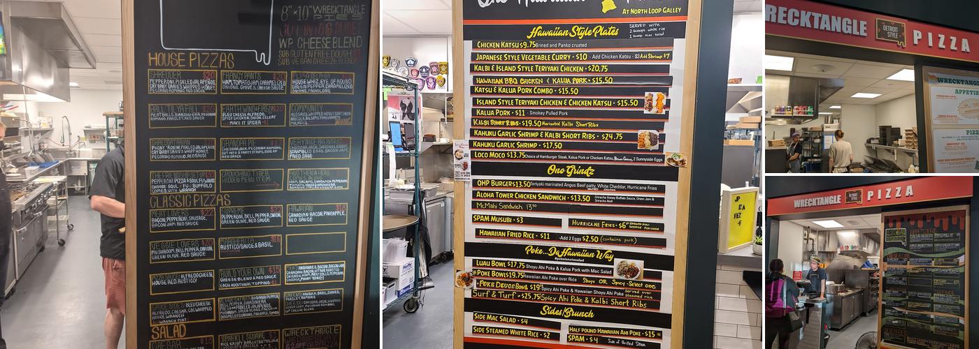 Wrecktangle Pizza Menu