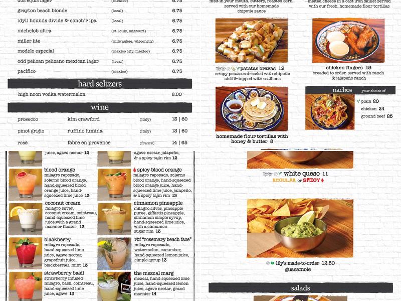 amigos 30A Mexican Kitchen Menu