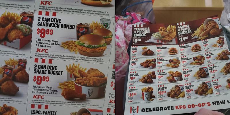 KFC Menu