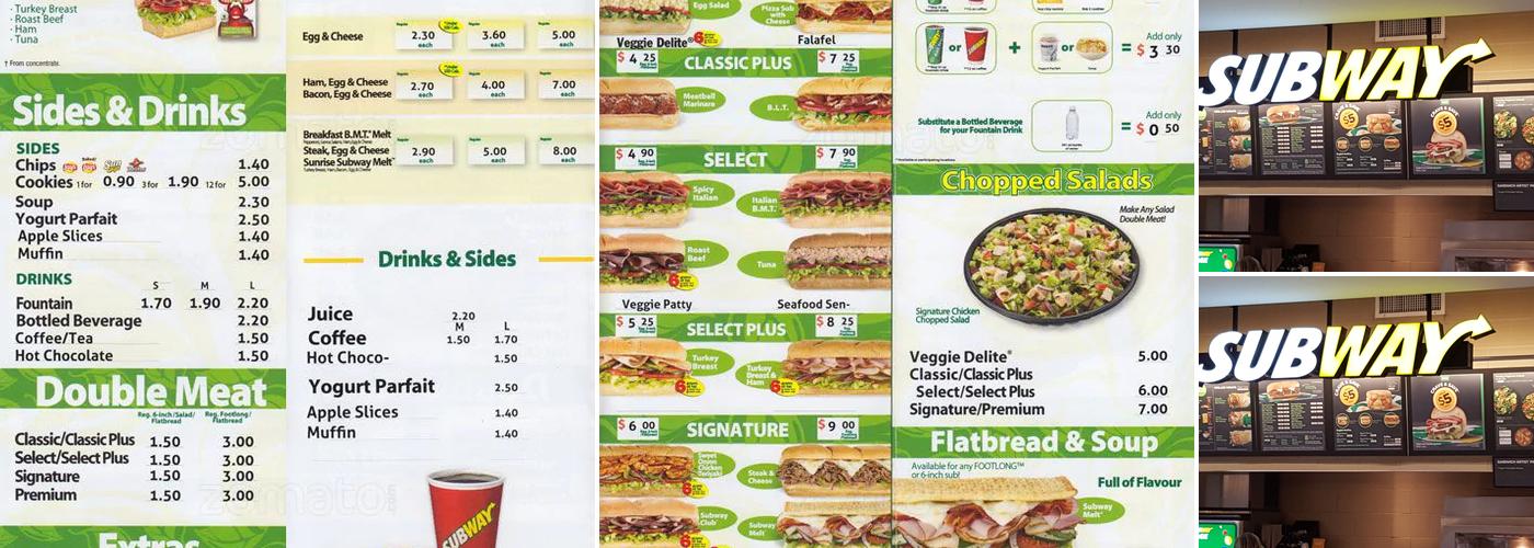 Subway Menu