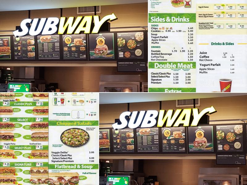 Subway Menu